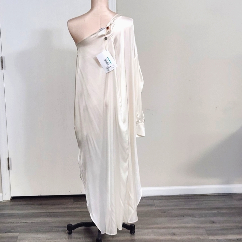 Nackiye One Shoulder Silky Dress — image 6 of 8